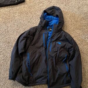 The North Face Men’s Primaloft Jacket. XXL Removable hood Charcoal Grey